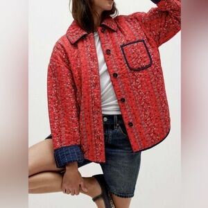 Free People Alexis Jacket in Cherry Combo